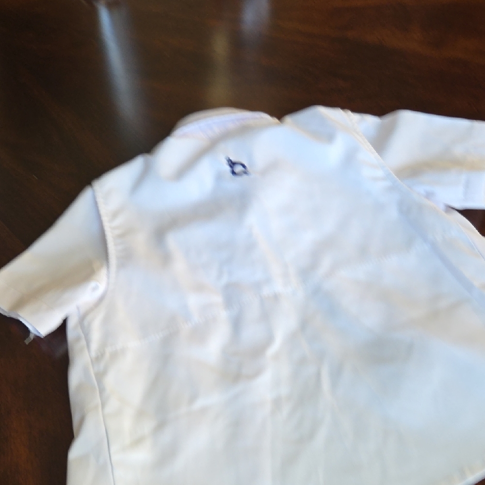 Boy's White Guayabera Button Down Shirt